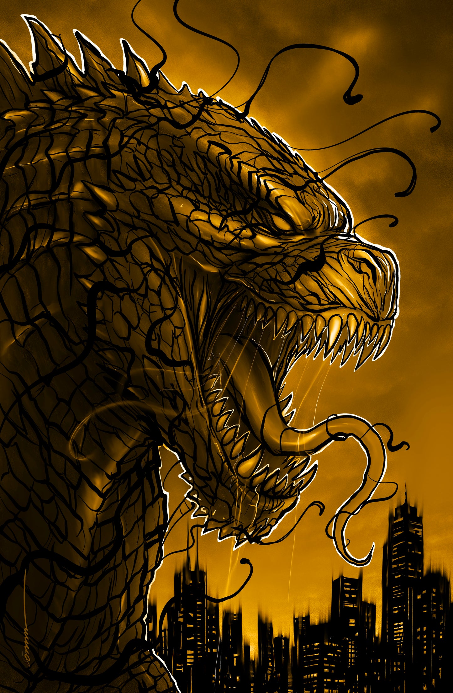 KAIJU VS KONG (KAIJU TEXTURED METALS) LIMITED PRINT- COVER BY GORKEM DEMIR(MEGACON EXCLUSIVE)