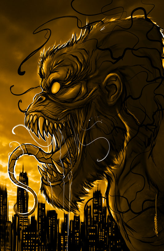 KAIJU VS KONG (KONG EMBOSSED METALS) LIMITED PRINT- COVER BY GORKEM DEMIR(MEGACON EXCLUSIVE)