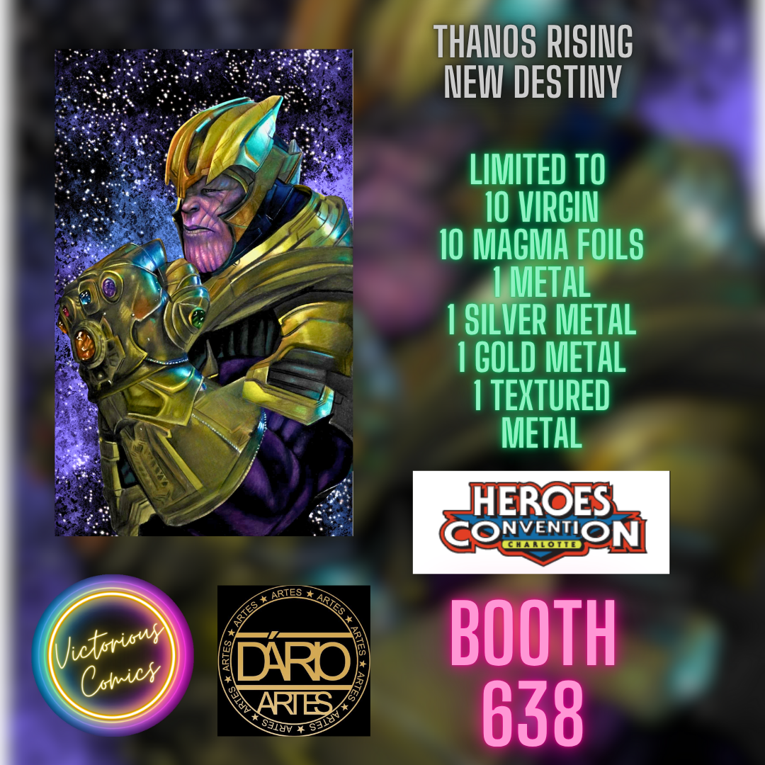 THANOS RISING: NEW DESTINY HEROES CON EXCLUSIVE limted to 10 numbered