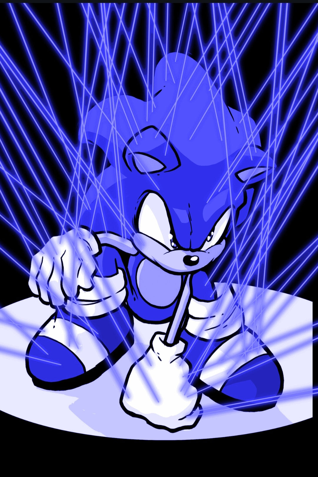 BLUE HOLO FOIL FAME: NAOTO OHSHIMA CREATOR OF SONIC NYCC EXCLUSIVE VIRGIN LTD TO 10 BLUE numbered