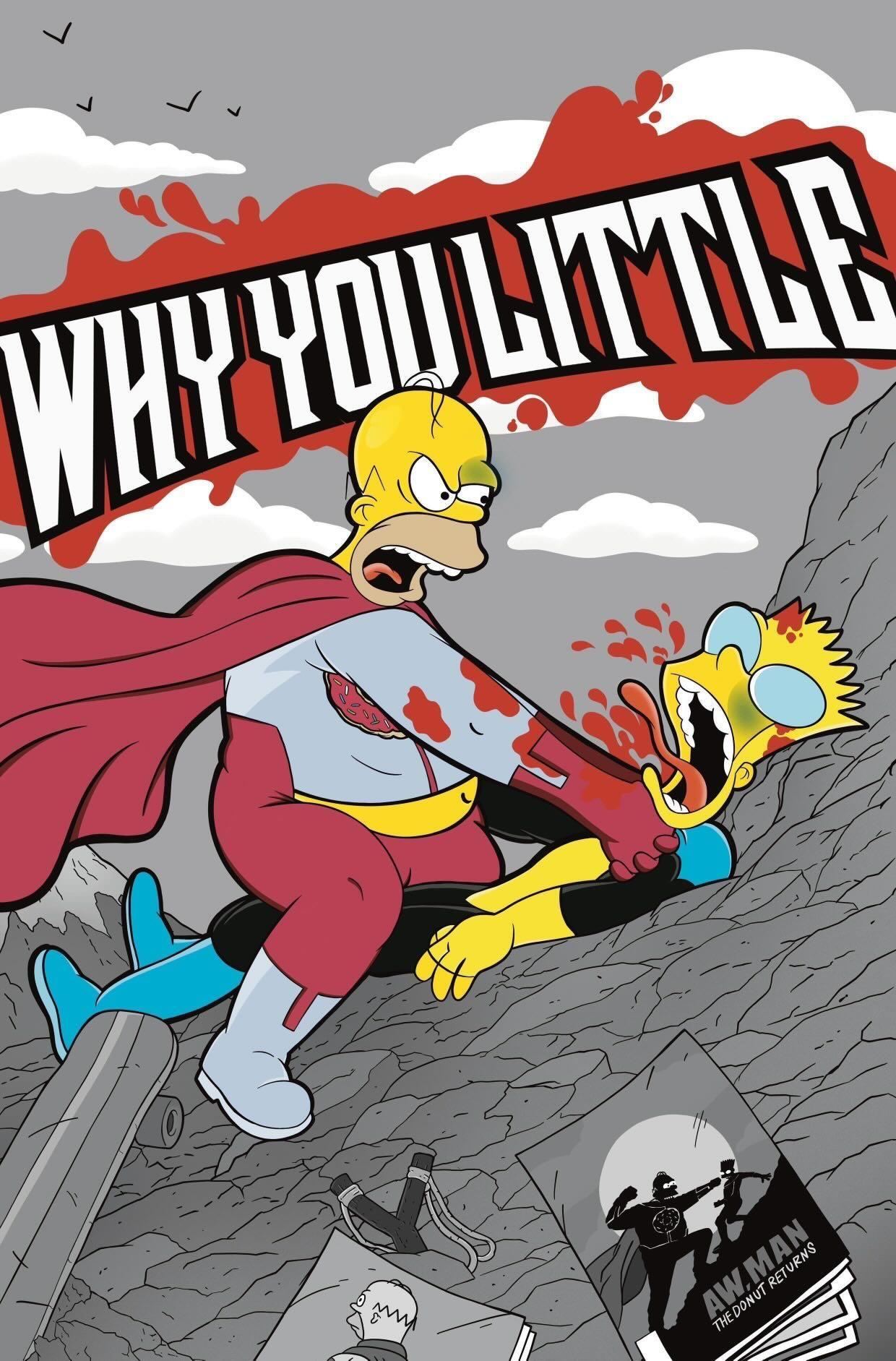 Simpsons Omni-man and Invincible homage (why you little) Lloyd Bailey Artbook Exclusive