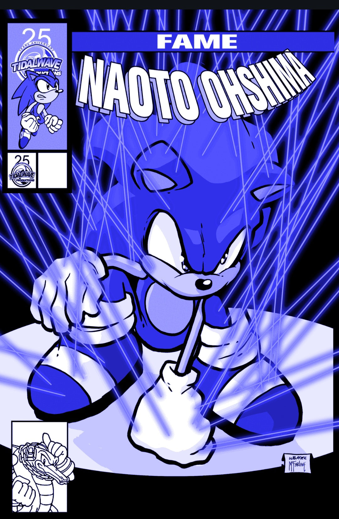 FAME: NAOTO OHSHIMA CREATOR OF SONIC NYCC EXCLUSIVE TRADE LTD TO 10 BLUE numbered