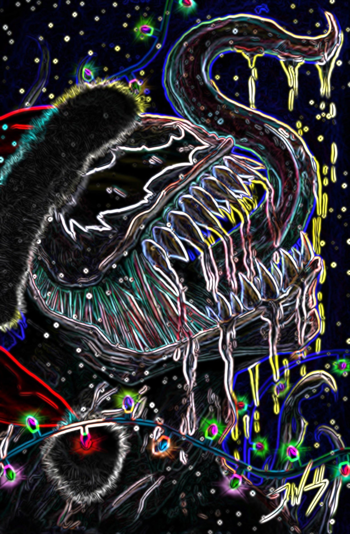 NEON WE ARE SANTA NEON FOIL LIMITED TO 5 – Exclusive Holiday Artbook by Jordan Wadley