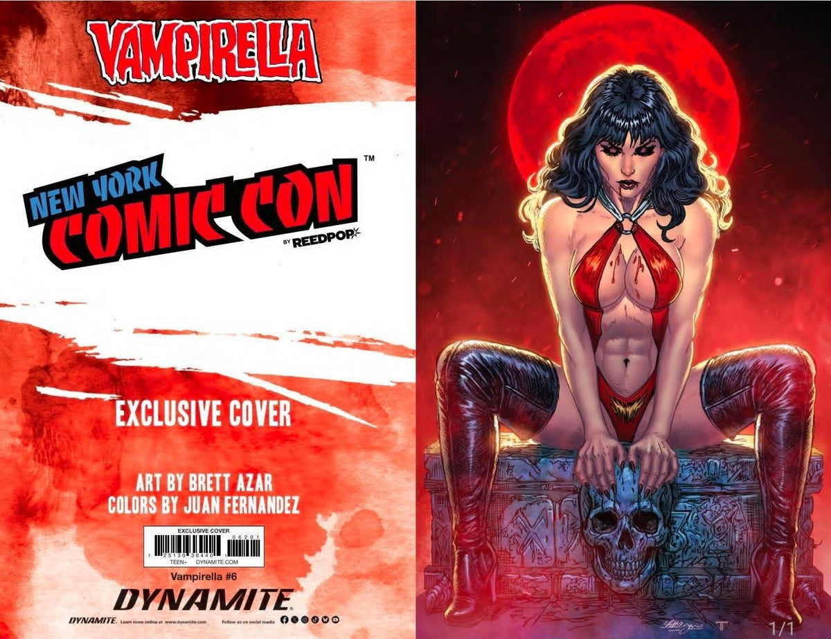 Vampirella #6 cover NYCC by: Brett Azar Exclusive Team up With COMICXPOSURE LTD TO 500