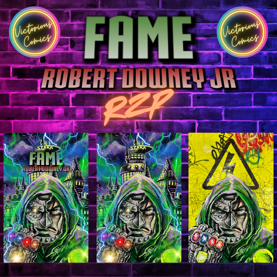 FAME: ROBERT DOWNEY JR (RZP) IRON MAN-DR.DOOM LIMITED TO 20 TRADES(NUMBERED)Dallas Fan Expo