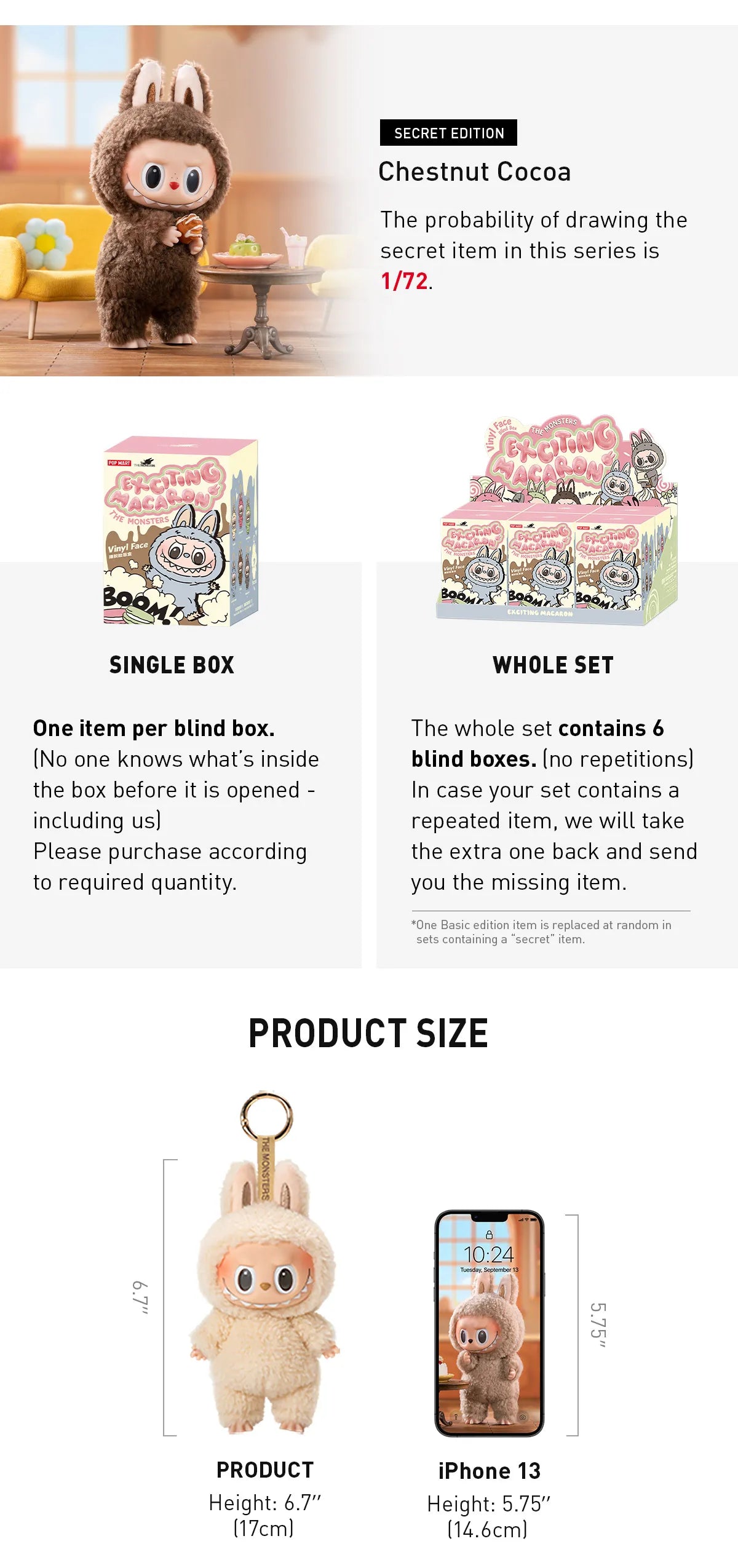 [RESTOCK: JULY] POPMART THE MONSTERS - Exciting Macaron Vinyl Face Blind Box Labubu