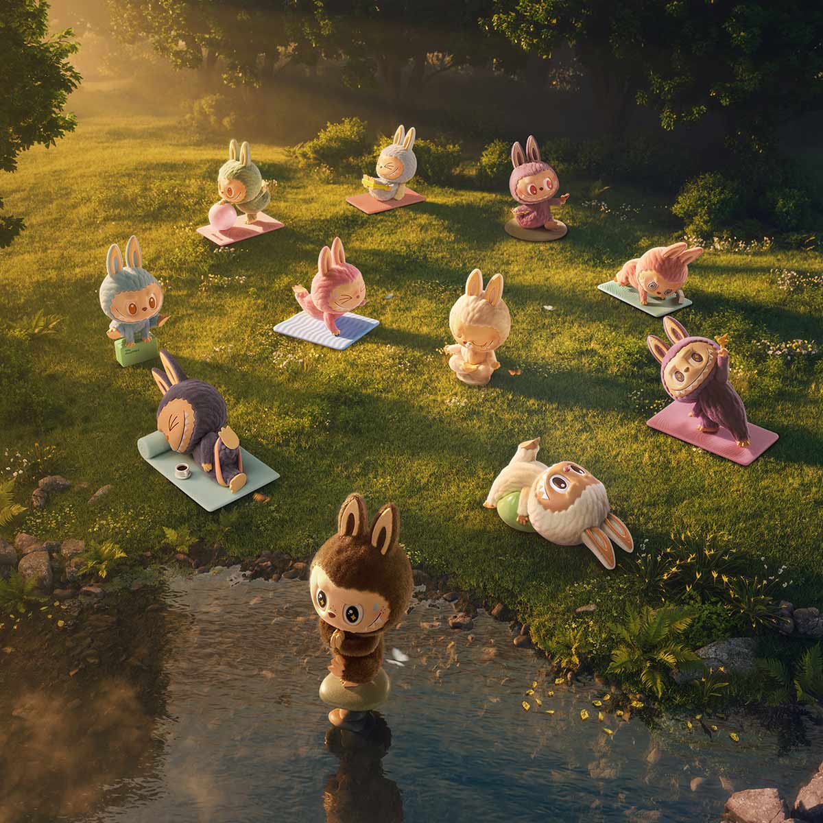 [In Stock] POPMART THE MONSTERS Labubu THE MONSTERS Lazy Yoga Series Figures Blind Box (SEALED)