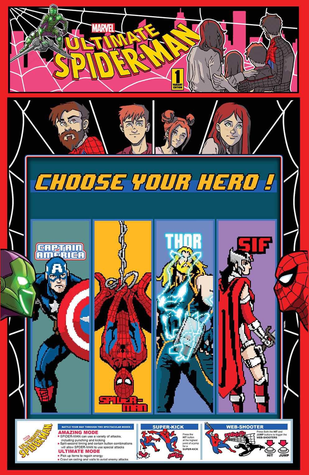 ULTIMATE SPIDER-MAN #1 MATTHEW WAITE 8-BIT GAMING VARIANT