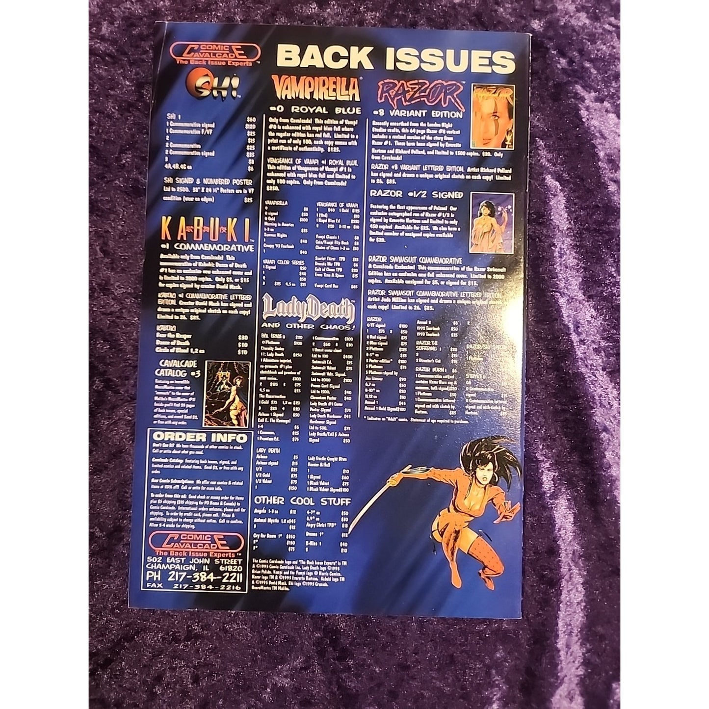 1995 CRUSADE COMICS SHI: THE WAY OF THE WARRIOR FAN APPRECIATION EDITION #1