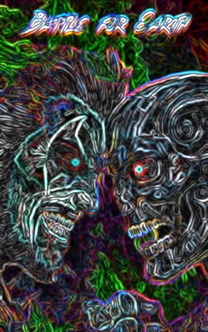 Lobo vs Terminator Battle for Earth (Brett Azar) Artbook (Heroes con) FOILS