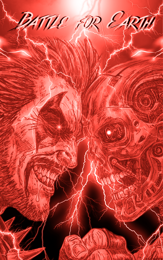 Lobo vs Terminator Battle for Earth (Brett Azar) Artbook (Heroes con) FOILS