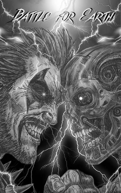 Lobo vs Terminator Battle for Earth (Brett Azar) Artbook (Heroes con) FOILS