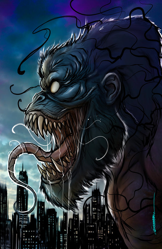 KAIJU VS KONG (KONG EMBOSSED METALS) LIMITED PRINT- COVER BY GORKEM DEMIR(MEGACON EXCLUSIVE)