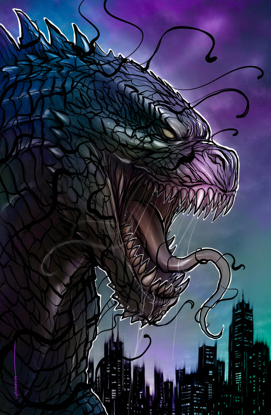 KAIJU VS KONG (KAIJU GLOW METALS) LIMITED PRINT- COVER BY GORKEM DEMIR(MEGACON EXCLUSIVE)