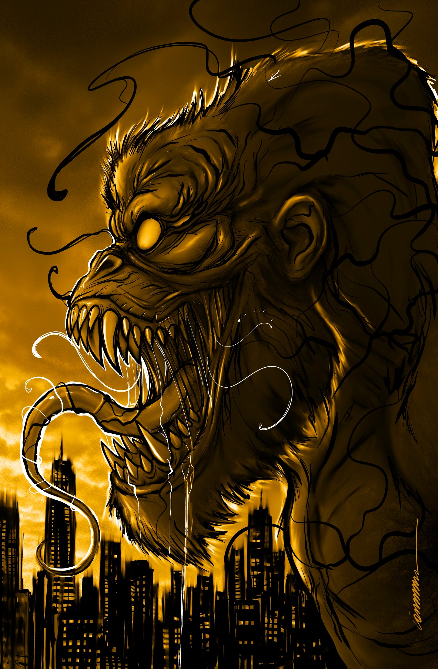 KAIJU VS KONG (KONG FOILS) LIMITED PRINT- COVER BY GORKEM DEMIR(MEGACON EXCLUSIVE)