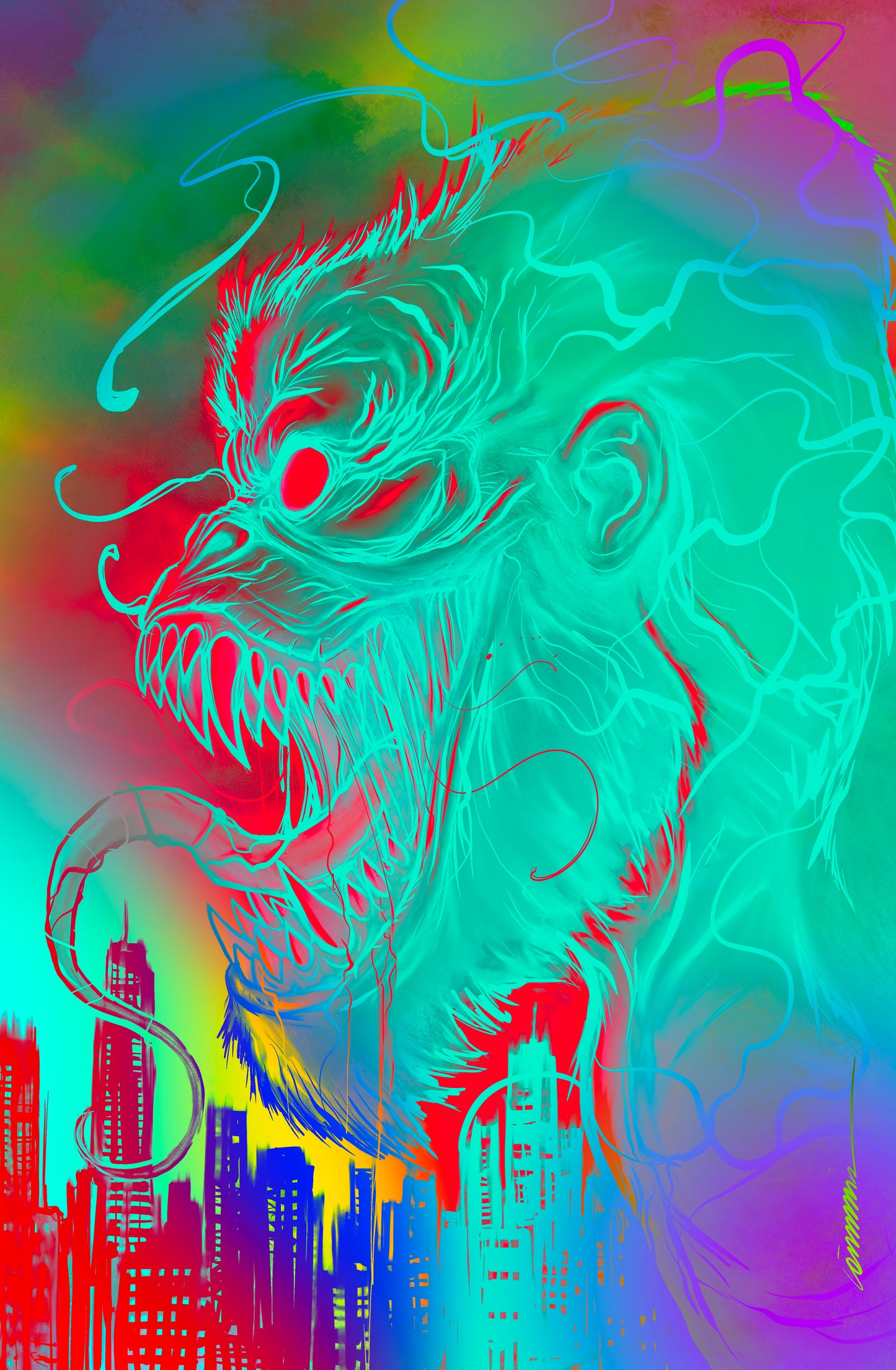 KAIJU VS KONG (KONG FOILS) LIMITED PRINT- COVER BY GORKEM DEMIR(MEGACON EXCLUSIVE)
