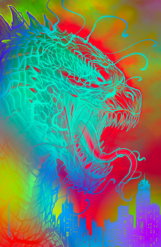 KAIJU VS KONG (KAIJU TEXTURED METALS) LIMITED PRINT- COVER BY GORKEM DEMIR(MEGACON EXCLUSIVE)