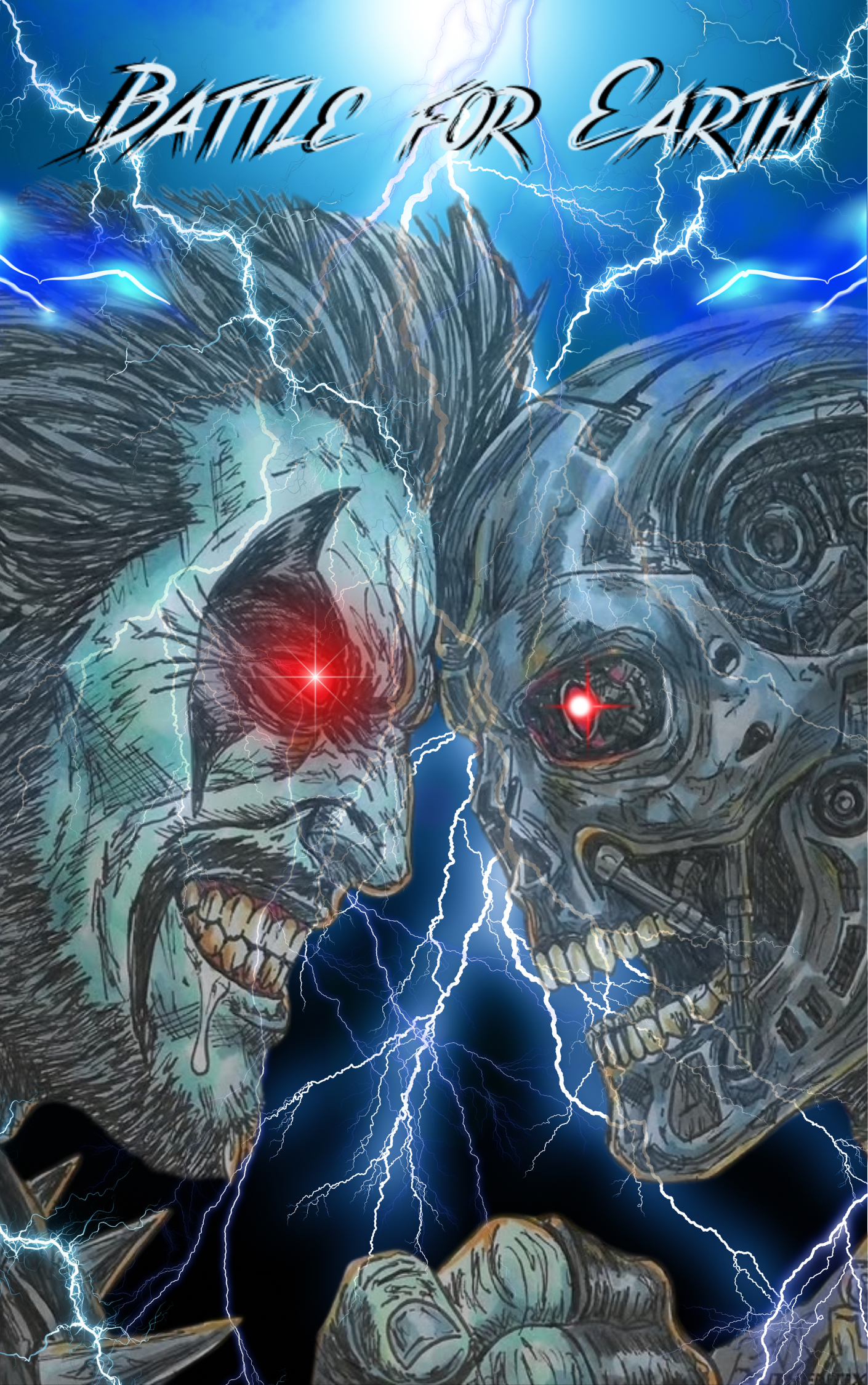 Lobo vs Terminator Battle for Earth (Brett Azar) Artbook (Heroes con) FOILS