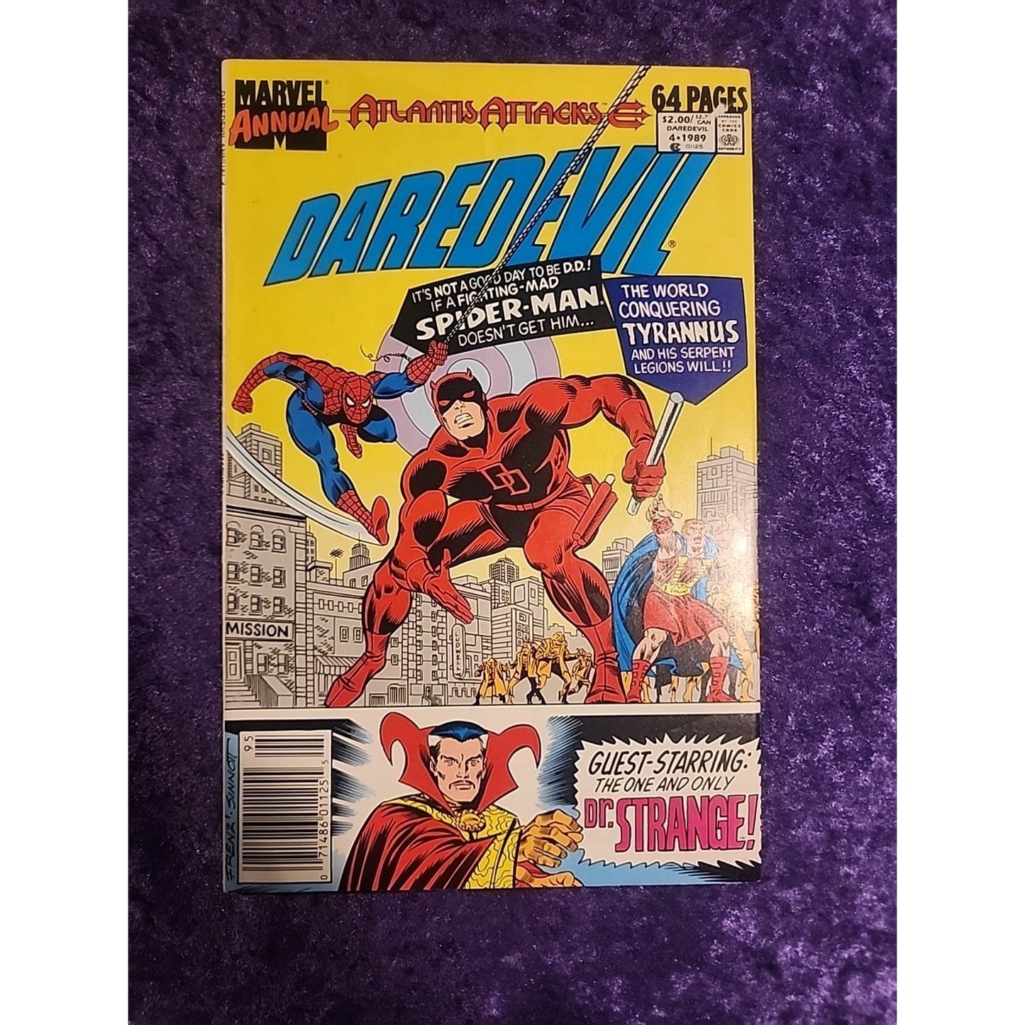 Daredevil Annual #4 Spider-Man Doctor Strange Atlantis Attacks VF/NM (1989)