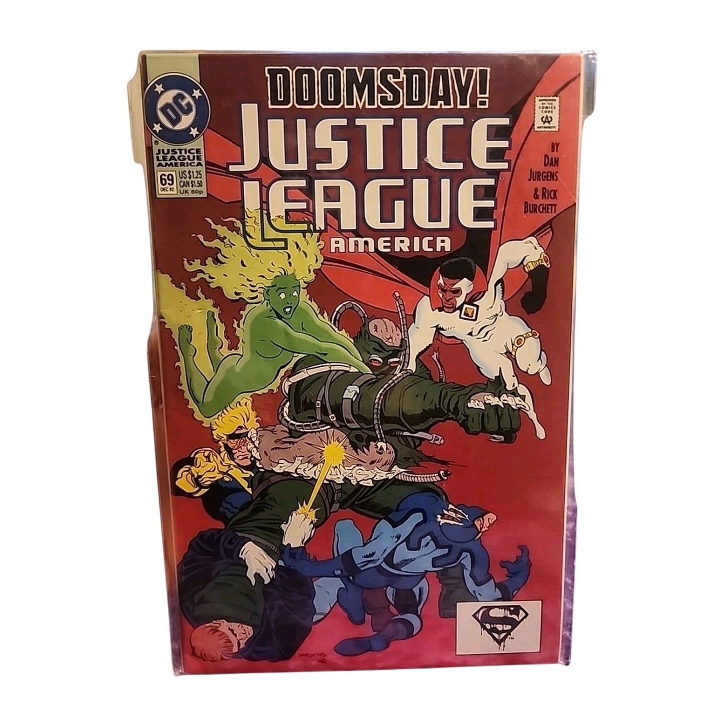 🔑🔑Justice League America #69 DC 1992 Superman Doomsday Tie-In 1st Print VF/NM