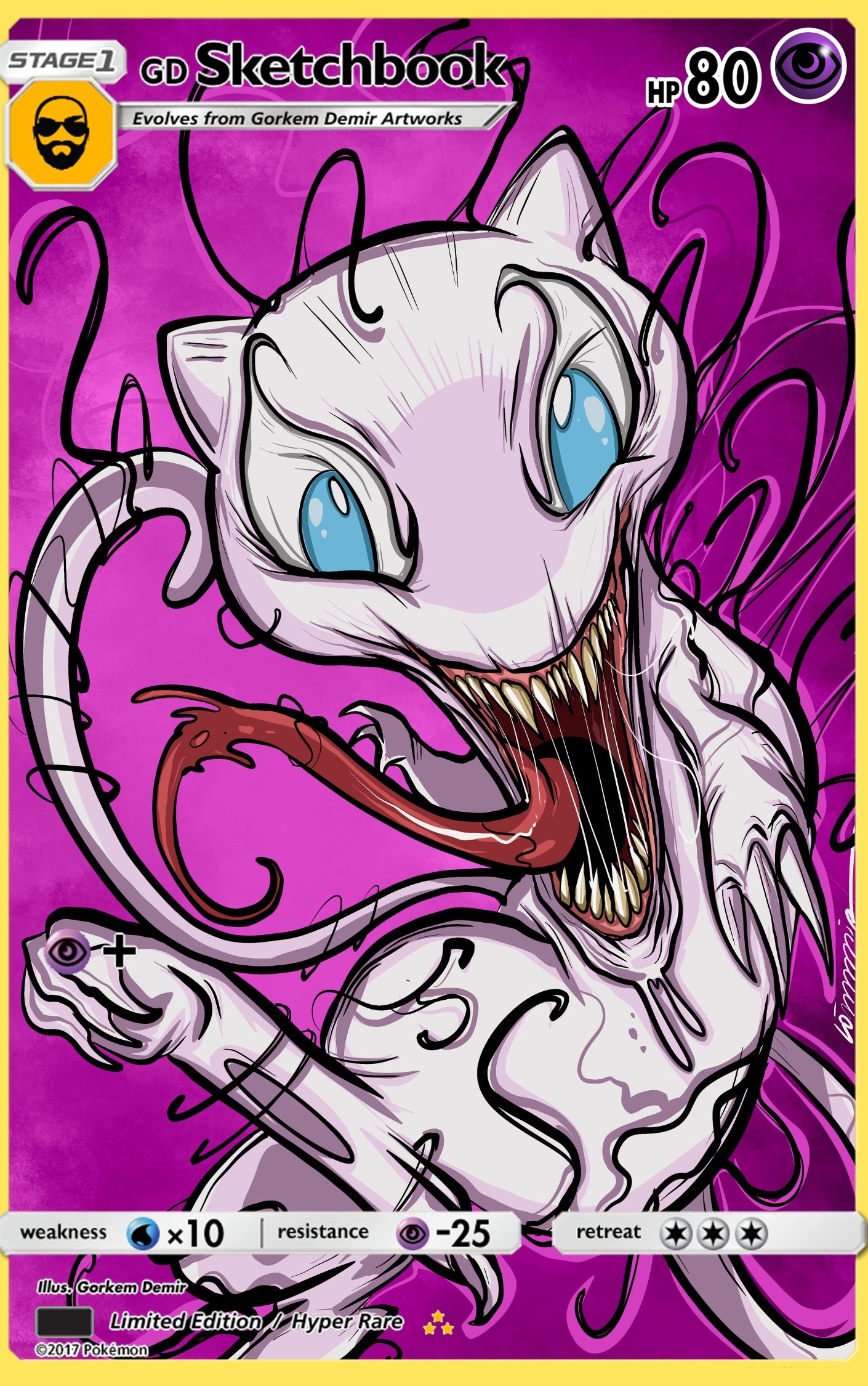 Gorkem Demir's SDCC Con Exclusive – Venomized Mew (Embossed Metal)