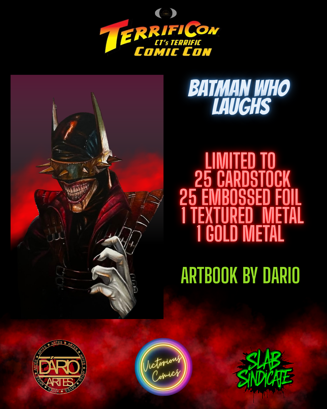BATMAN WHO LAUGHS Dario Sketch book Terrificon Exclusive