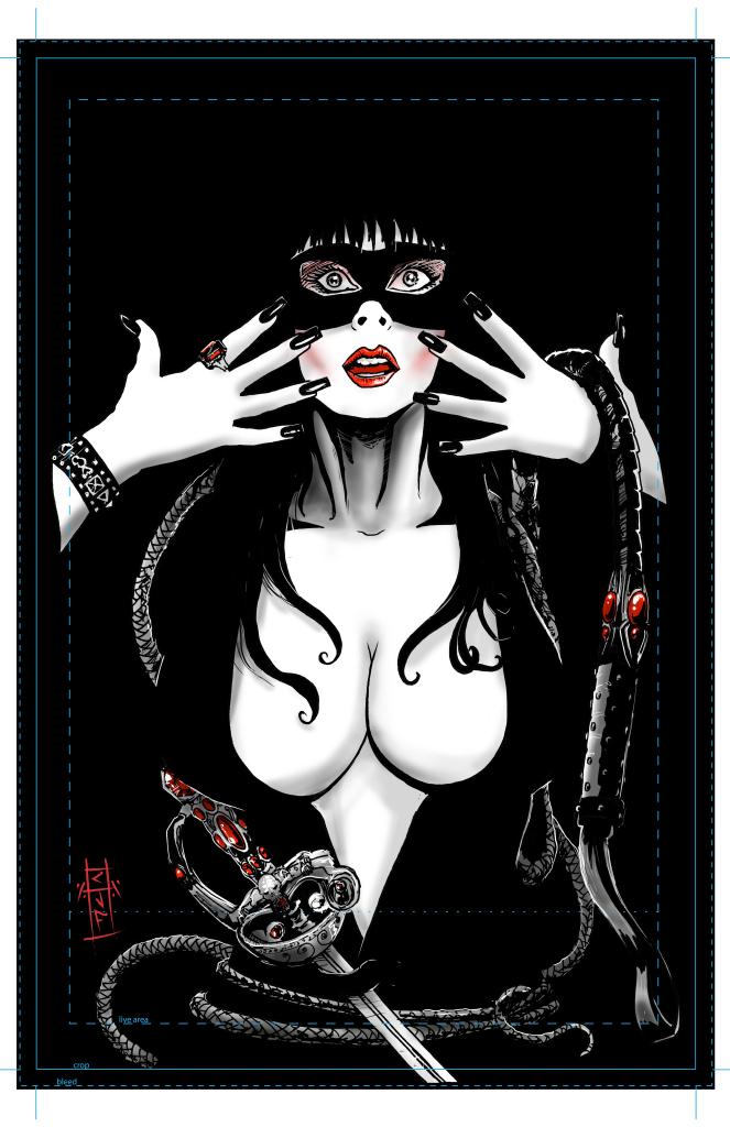EL ZIRRA VIRGIN (ELVIRA ZORRO MASHUP) ARTBOOK BY CHRIS J FREDRICKS LIMITED TO 30 (NUMBERED) DALLAS FAN EXPO