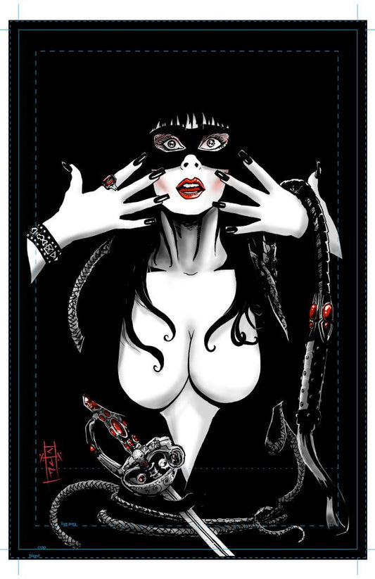 EL ZIRRA VIRGIN (ELVIRA ZORRO MASHUP) ARTBOOK BY CHRIS J FREDRICKS LIMITED TO 30 (NUMBERED) DALLAS FAN EXPO