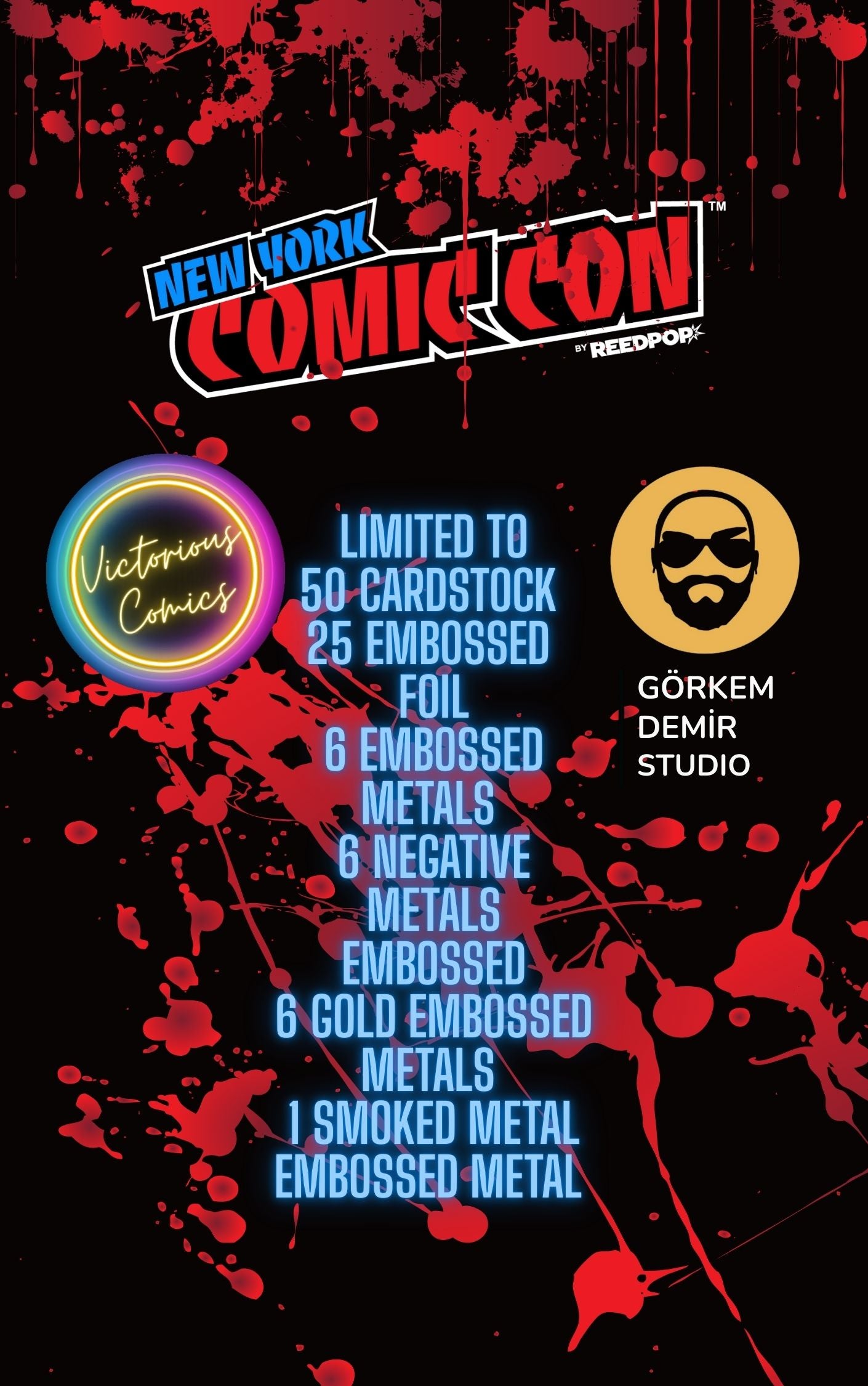 EMBOSSED FOIL Scorpion Mortal Kombat (GOLD) Gorkem Demir Sketchbook Limited to 25 NYCC with coa