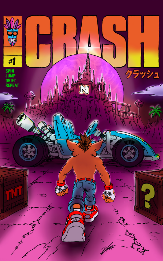LEGENDS OF GAMING: CRASH- Akira homage Ltd (Cover by: Victorious Lopez with Coa