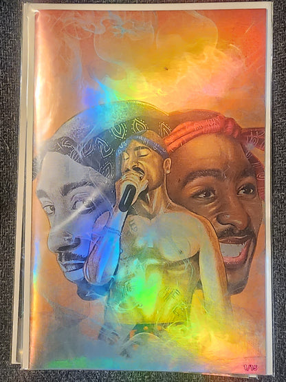 Tupac: Tribute HOLO FOIL Red  #1 Megacon 2025 Ltd To 15 with COA - Victorious Comics