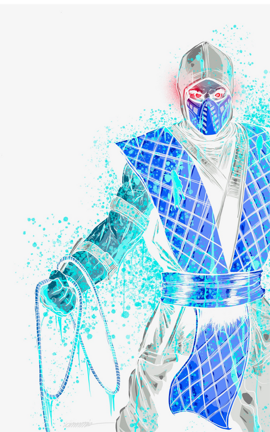 TEXTURED METAL Scorpion Mortal Kombat (NEGATIVE) Gorkem Demir Sketchbook Limited to 6 NYCC