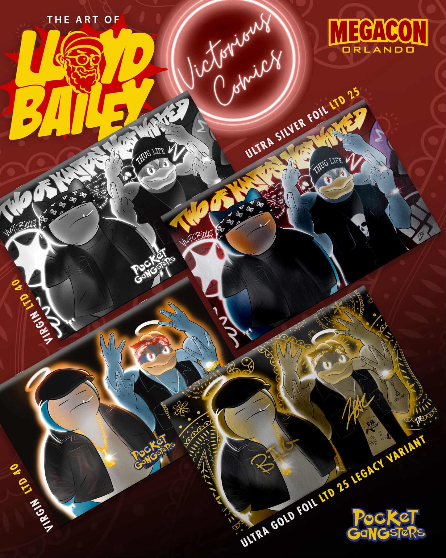 Amazing Pocket Gangsters — Biggie & Pac Homage | MegaCon Orlando Exclusive | Lloyd Bailey x Victorious Comics