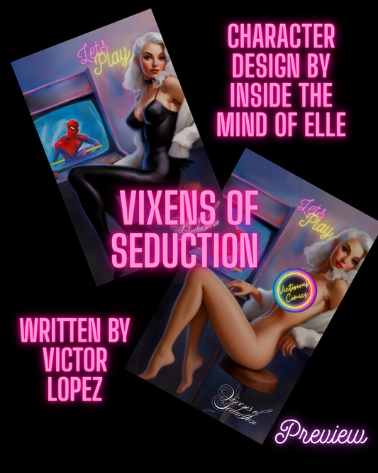 Gold VIXENS OF SEDUCTION PREVIEW #1 SECRET DROP WITH COA (CAT IN BLACK) Ltd To 10 NICE