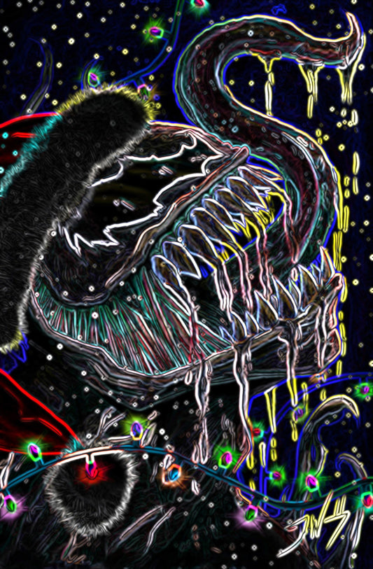 NEON WE ARE SANTA  NEON FOIL LIMITED TO 5  – Exclusive Holiday Artbook by Jordan Wadley