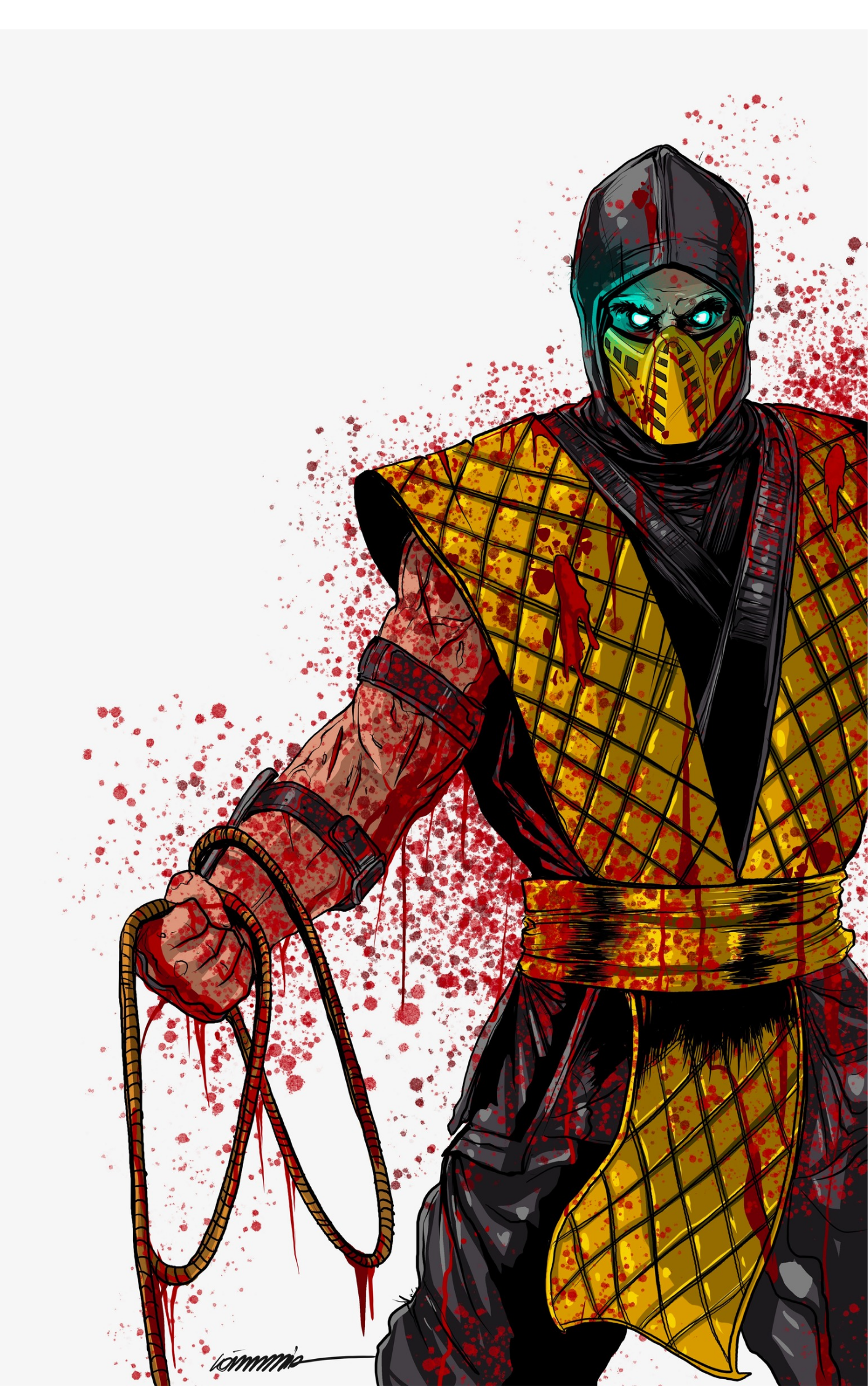 EMBOSSED FOIL Scorpion Mortal Kombat Gorkem Demir Sketchbook Limited to 25 NYCC with coa