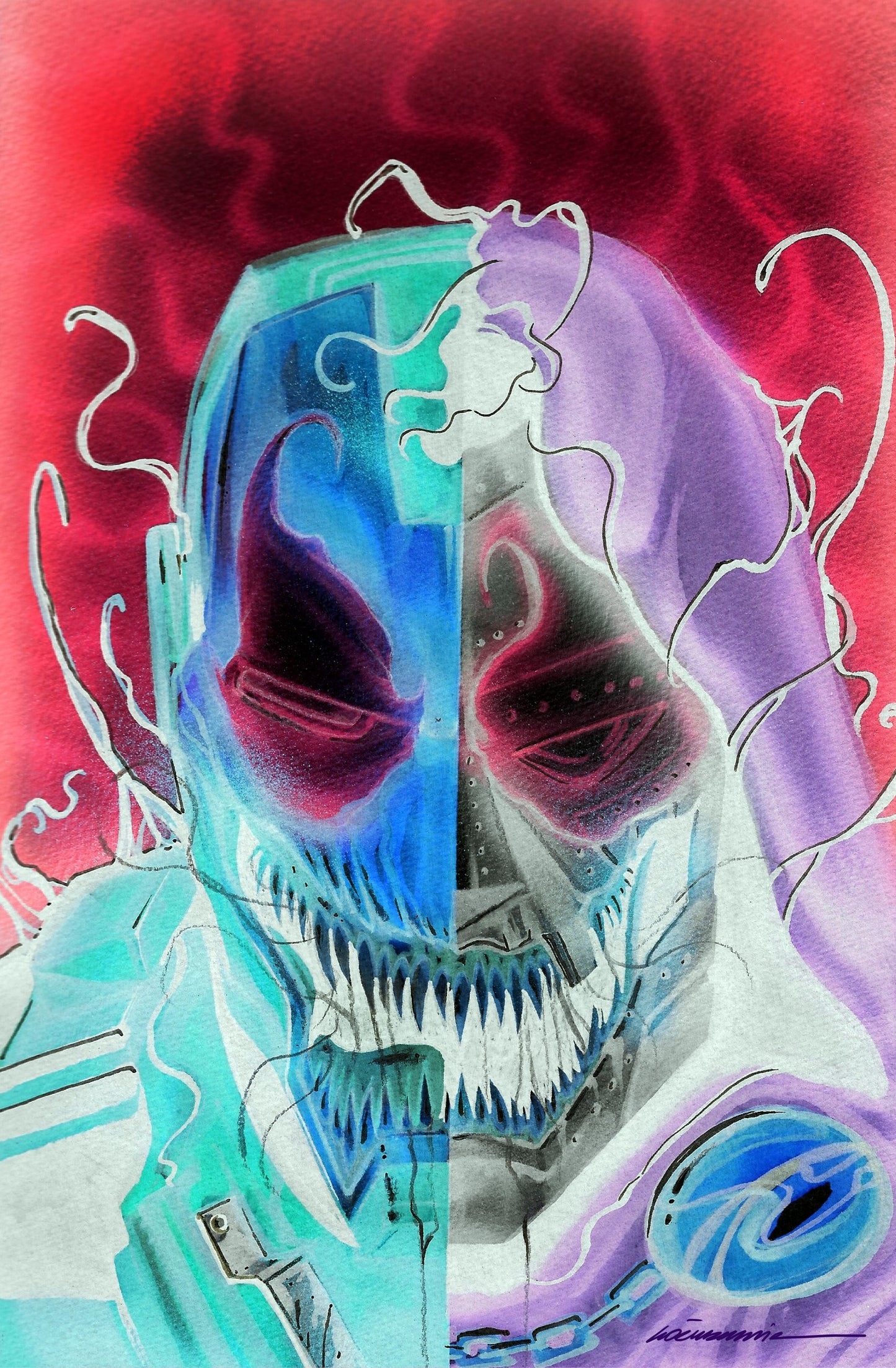 Gorkem Demir (Iron Man/Doom) !Negative! A Victorious Comics & Dr. Flaw Comix Fan Expo Dallas Exclusive