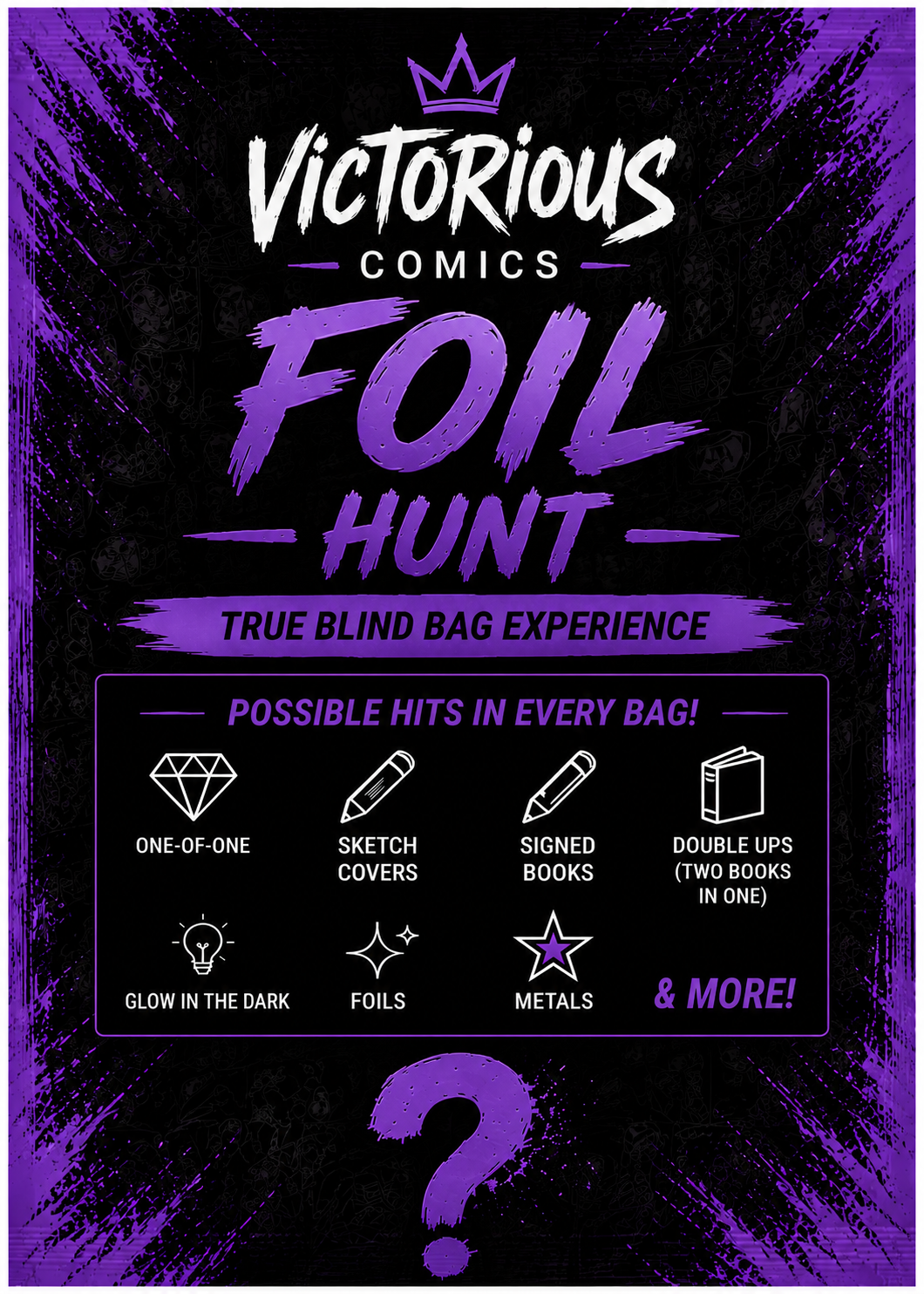 Victorious Comics TRUE BLIND BAG S-EXCLUSIVES AND RARE BOOKS 3 tiers EARLY RELEASE