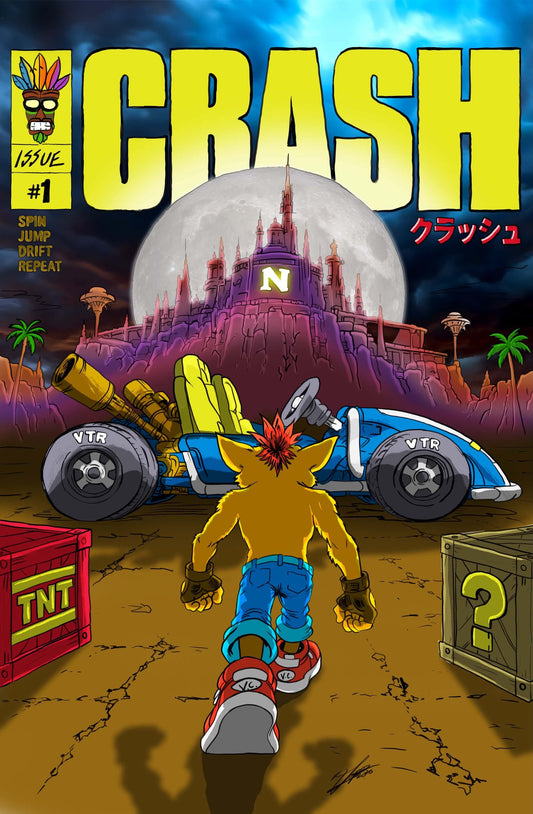 LEGENDS OF GAMING: CRASH- Akira homage Ltd (Cover by: Victorious Lopez with Coa