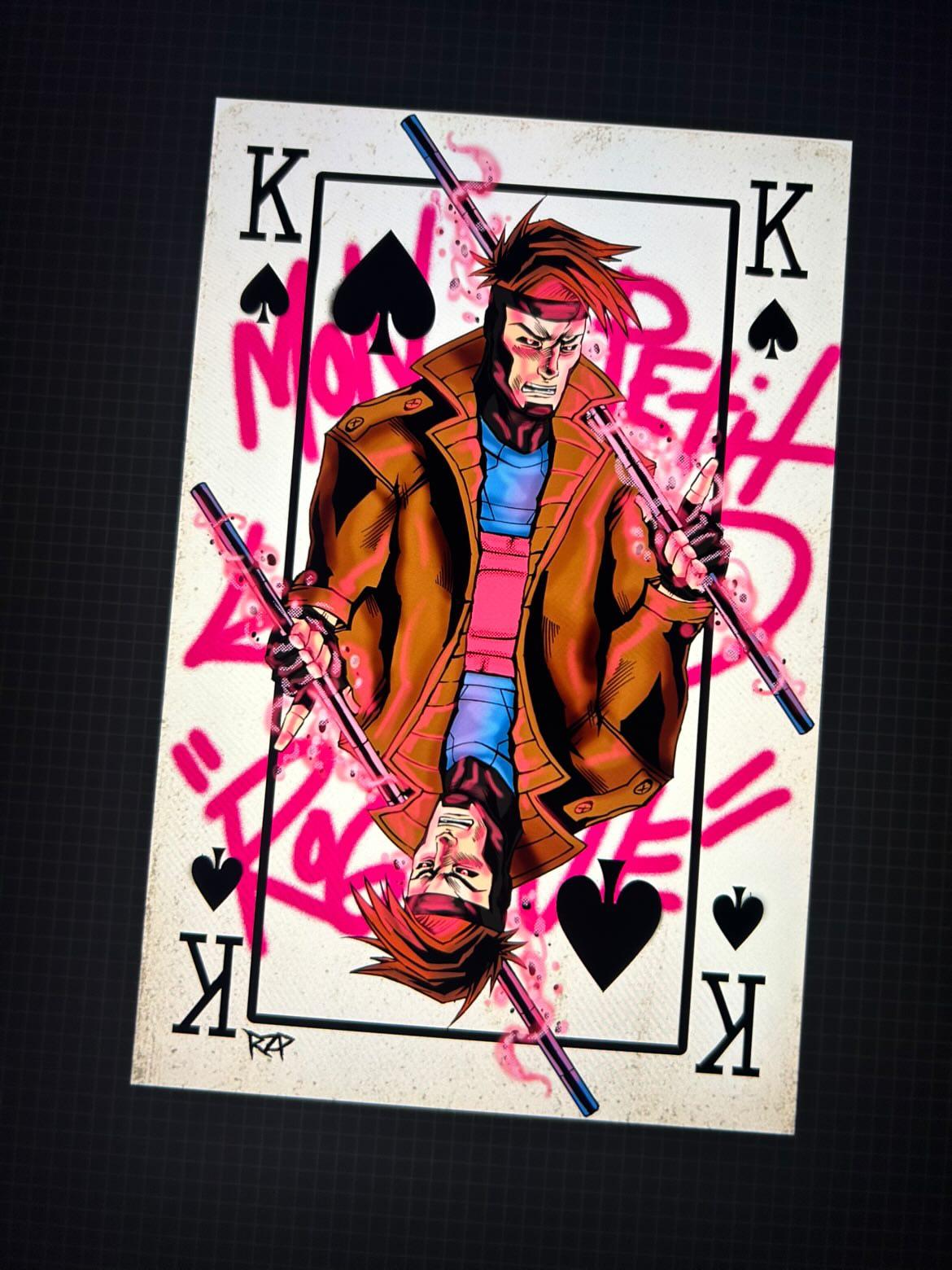 LAVA FOIL X-MEN GAMBIT RZP ARTIST EXCLUSIVE LIMTED TO 10 WITH COA