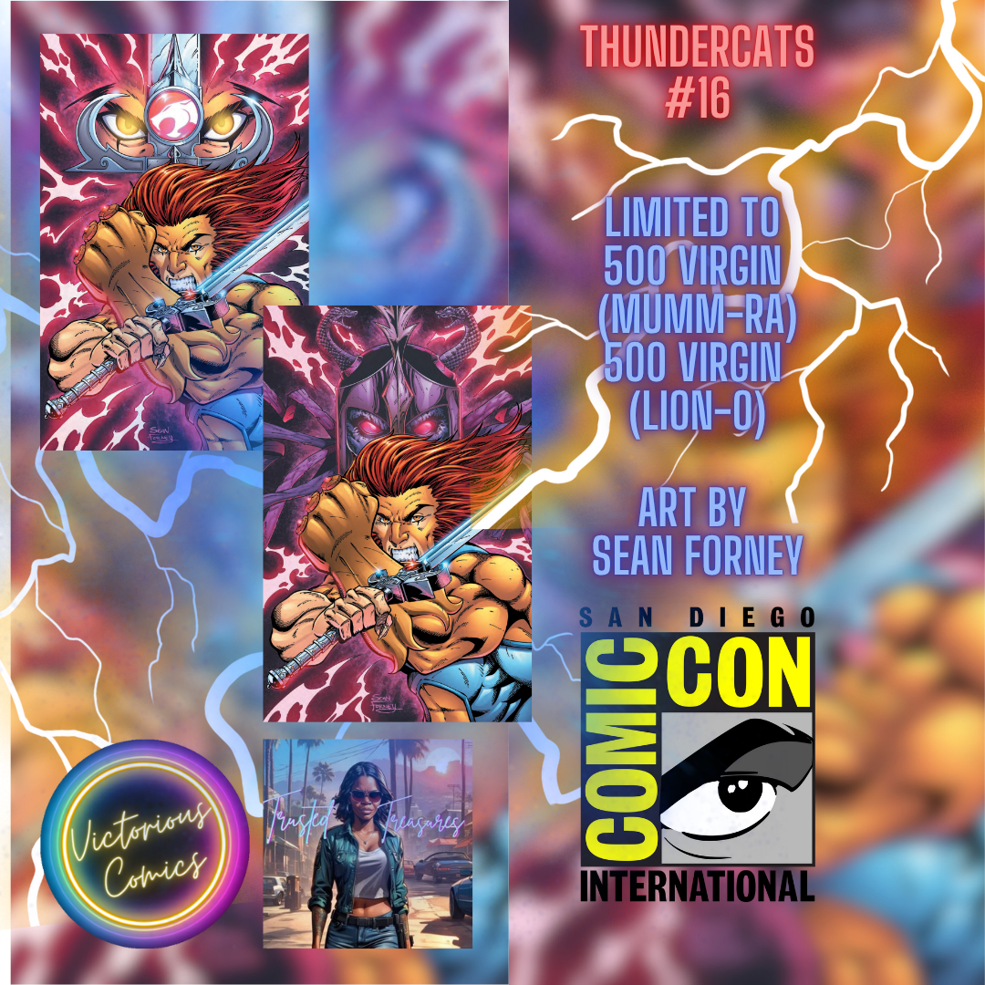 THUNDERCATS #16  2 BOOK SET (MUMM-RA/LION-O)SDCC EXCLUSIVES LIMITED TO 500