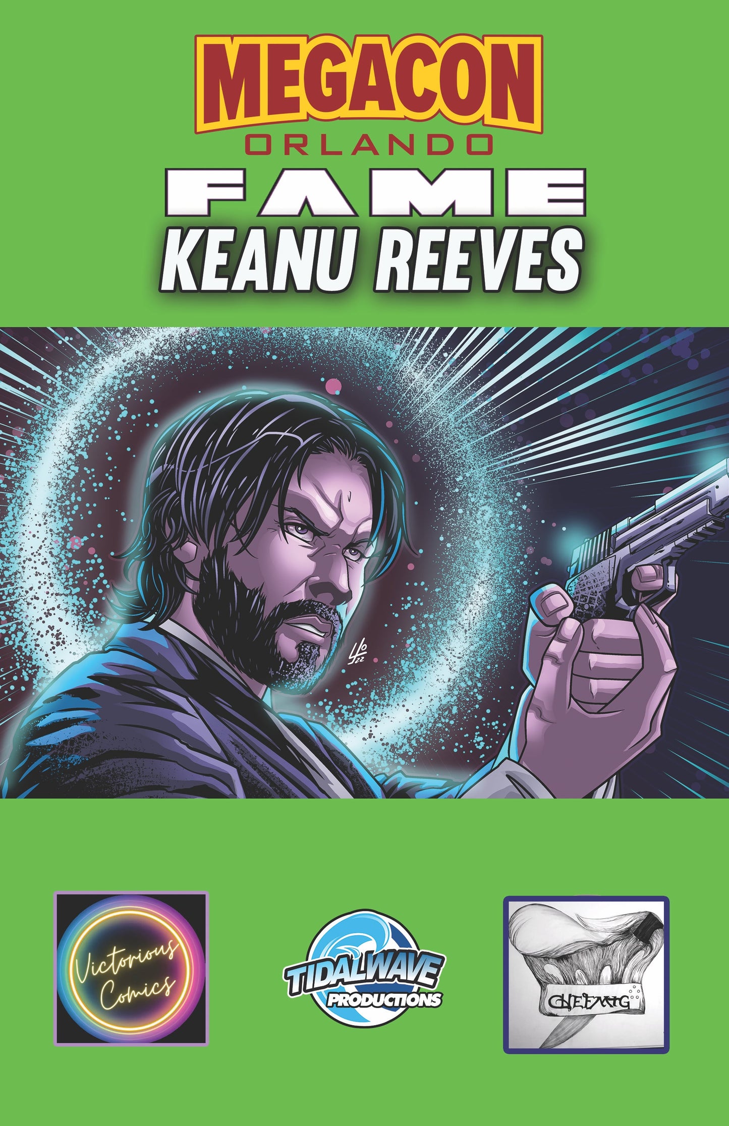 Trade SILVER FOIL  MEGACON 2025 KEANU REEVES: FAME #1 EXCLUSIVE  B/W LIMITED 2