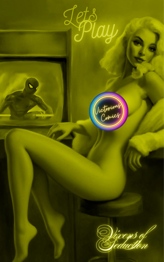 Gold VIXENS OF SEDUCTION PREVIEW #1 SECRET DROP WITH COA (CAT IN BLACK) Ltd To 10 TOPLESS